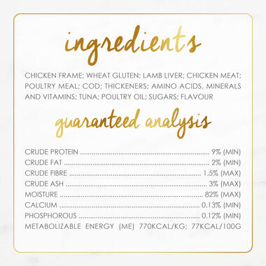 FF Gravy Lovers chicken ingredients and GA