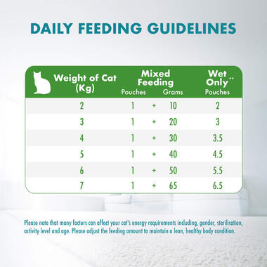 Wet Cat Indoor Advantage feeding guide