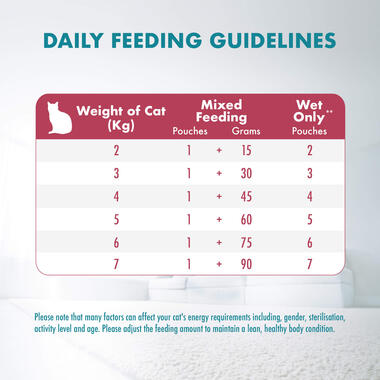 Wet Cat Urinary Care feeding guide