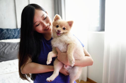 girl with dog